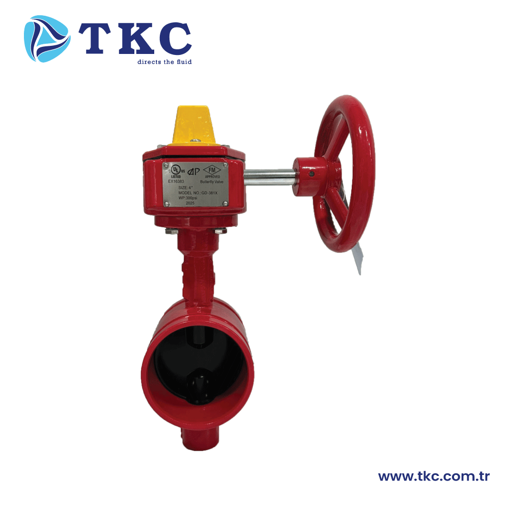  İzlenebilir Kelebek Vana Yivli Bağlantılı